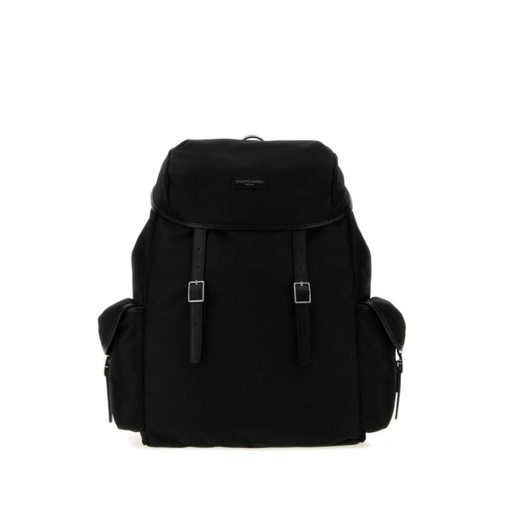 Wooyoungmi Men Black Canvas Backpack